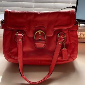 COACH Hot Orange leather purse